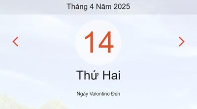 Lịch âm 14/4 - Âm lịch hôm nay 14/4 chính xác nhất - lịch vạn niên ngày 14/4/2025