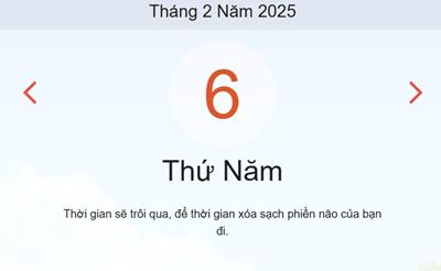 Lịch âm 6/2 chính xác nhất - Âm lịch hôm nay 6/2 - lịch vạn niên ngày 6/2/2025