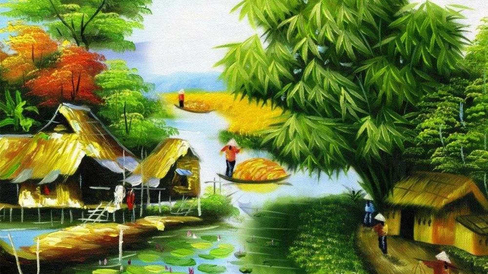 Mẫu tranh phong cảnh đẹp