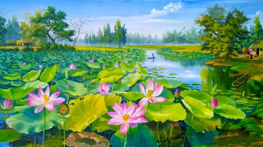 Mẫu tranh phong cảnh đẹp