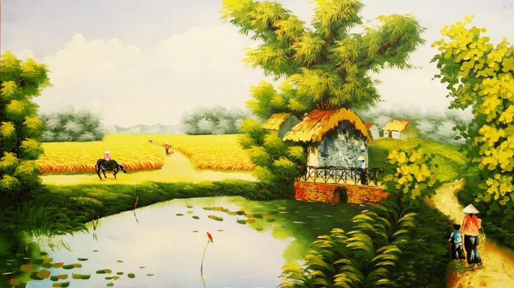 Tranh phong cảnh làng quê