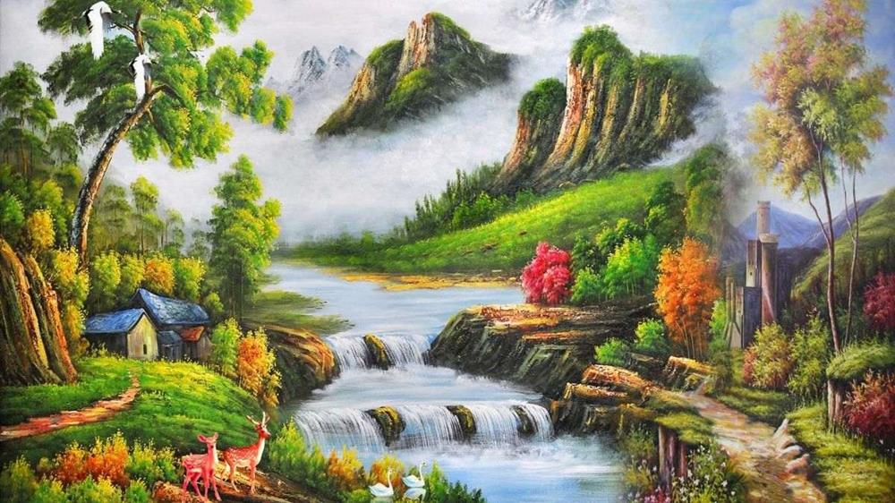 Tranh phong cảnh sơn dầu ấn tượng