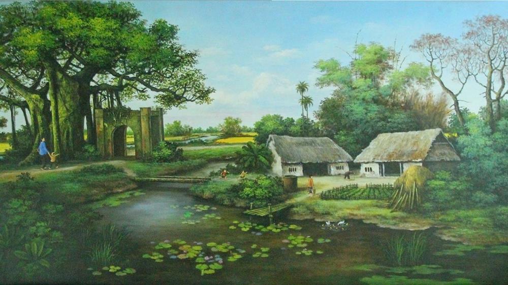 Tranh phong cảnh sơn dầu thiên nhiên