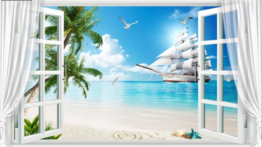 Mẫu tranh phong cảnh biển đẹp