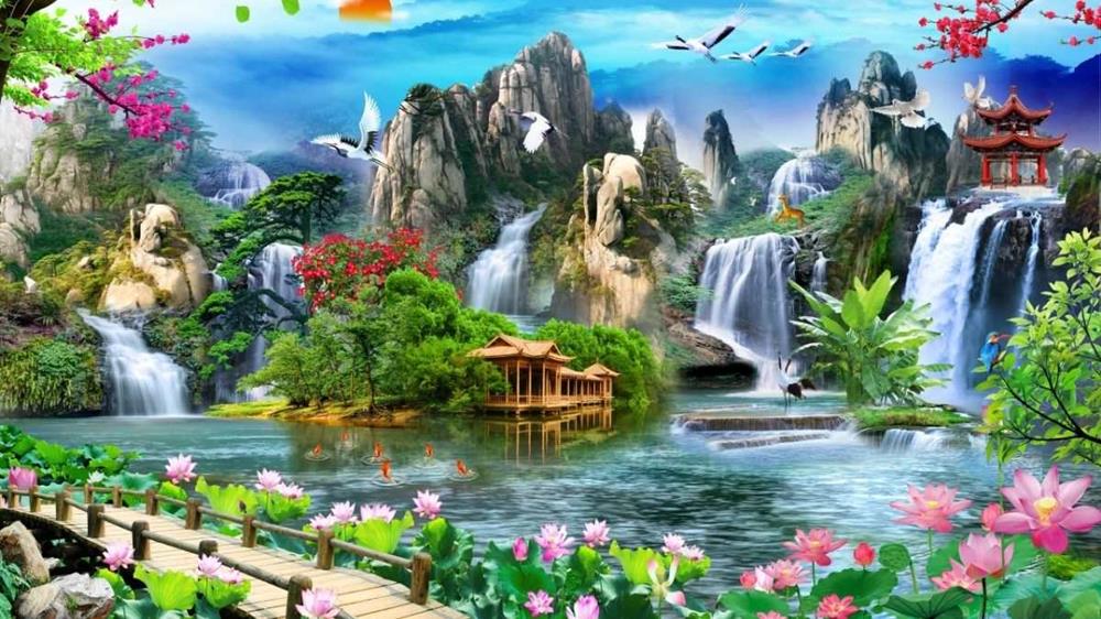 Tranh 3D phong cảnh thiên nhiên