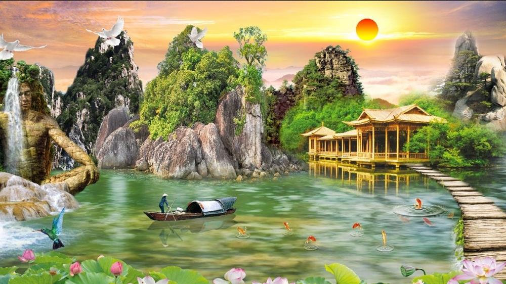 Tranh phong cảnh 3D ấn tượng