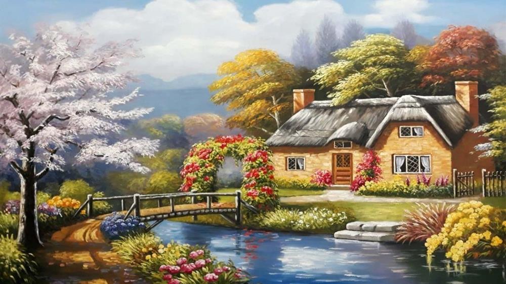 Tranh phong cảnh sơn dầu ấn tượng