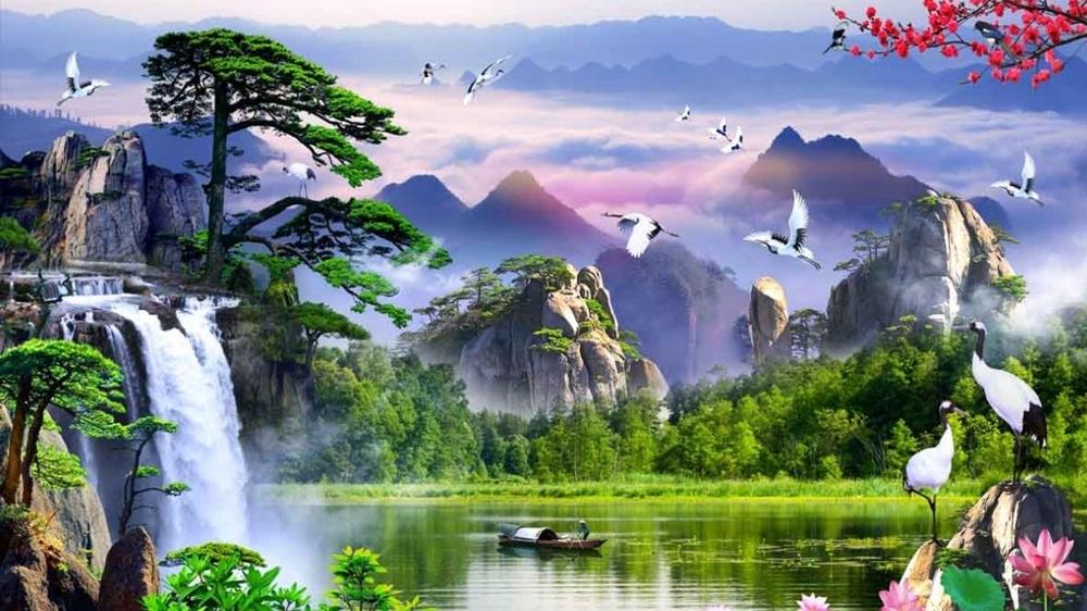 Tranh 3D phong cảnh thiên nhiên