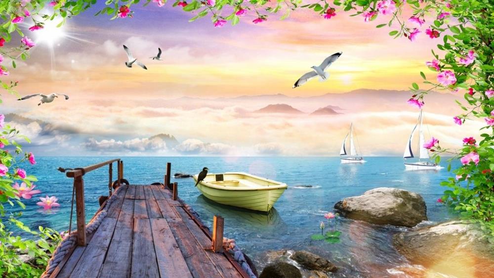 Tranh phong cảnh biển hùng vĩ