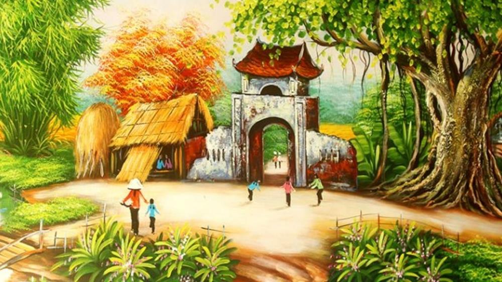 Tranh phong cảnh làng quê