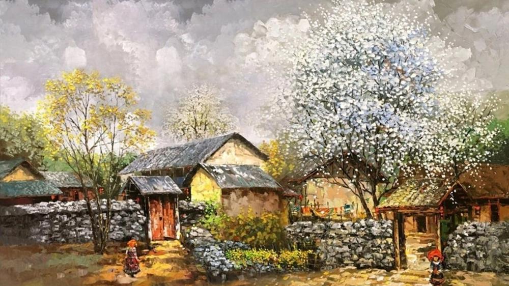 Tranh phong cảnh làng quê