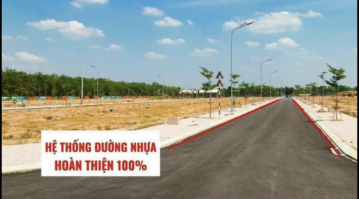 Hệ thống đường nhựa nội khu các tuyến đường hoàn thiện 100%