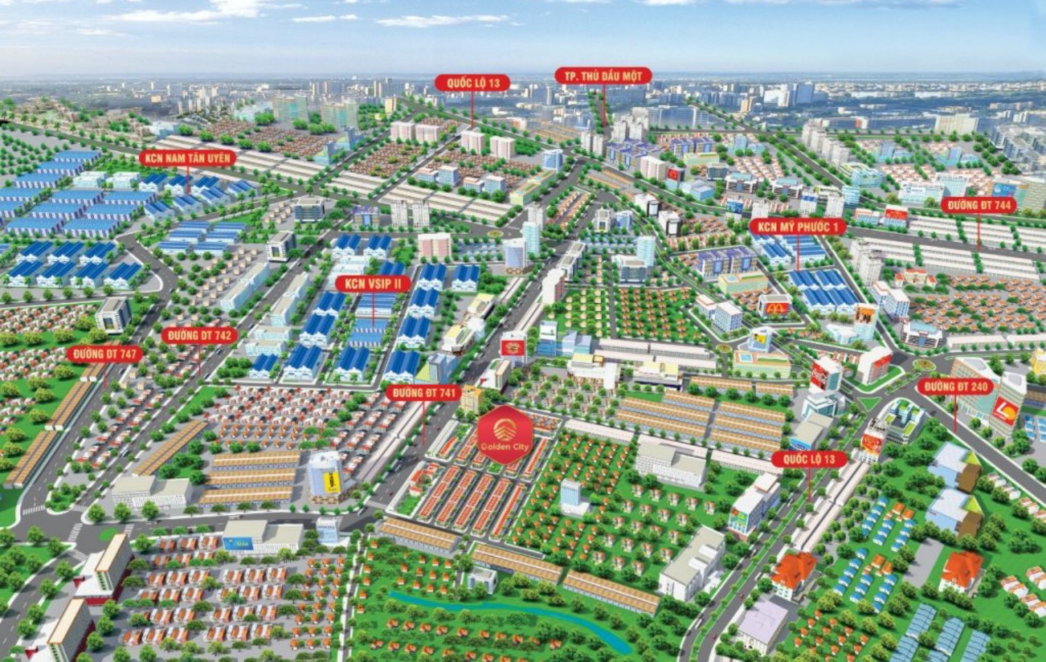 Hệ thống tiện ích bao quanh dự án Phương Toàn Phát Golden City